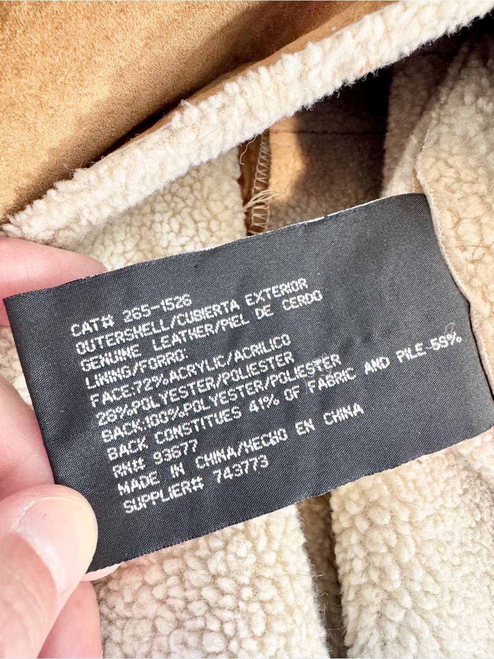 St. John’s Bay Vintage Washable Suede Jacket Petite XL Sherpa Western Ranch H99 - Picture 10 of 11